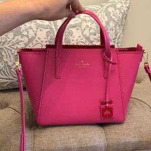 UNIQUE SawTooth Edge Kate Spade Hot Pink Crossbody